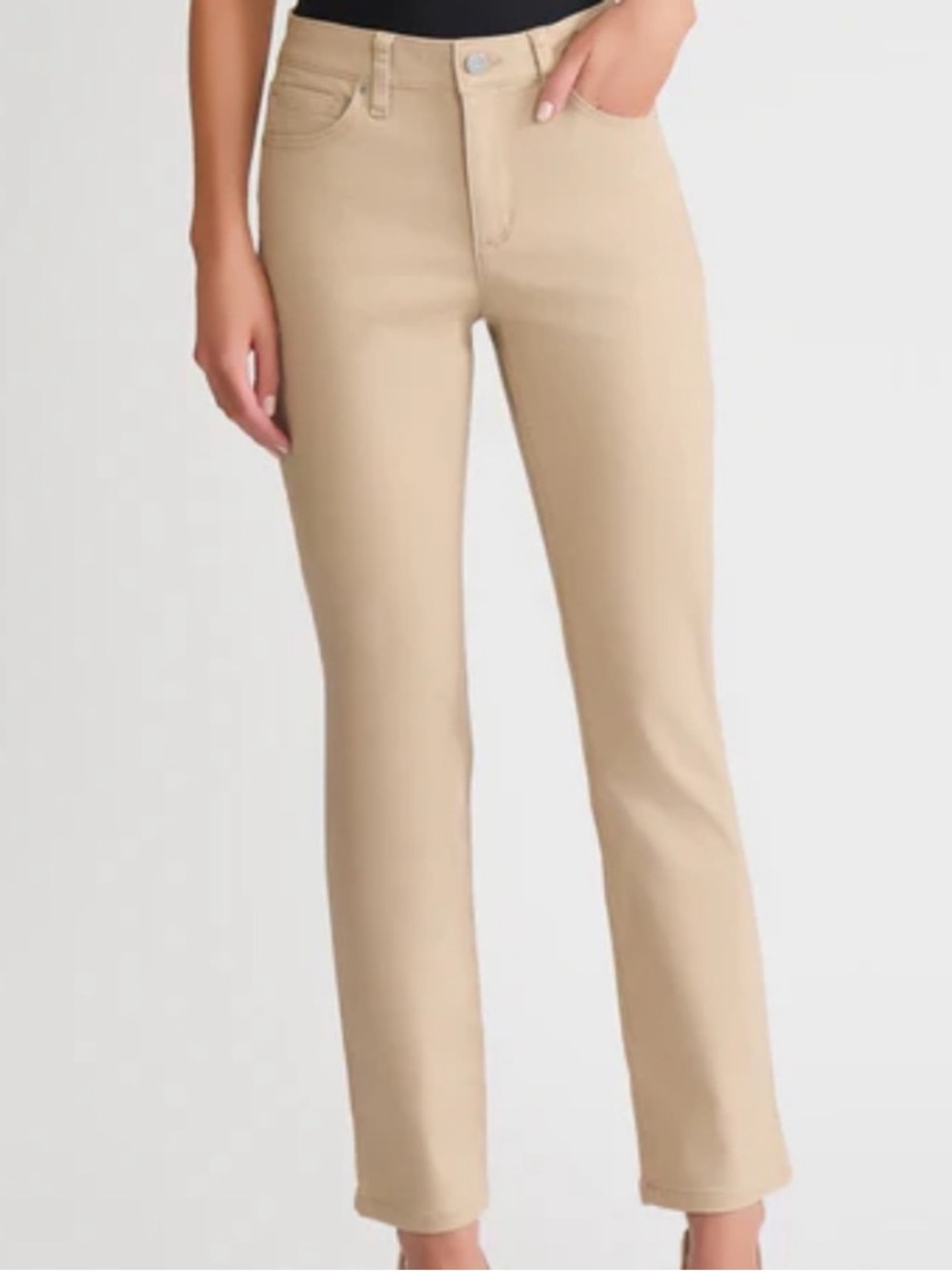 Jones New York Lexington Straight Jeans Cream 4